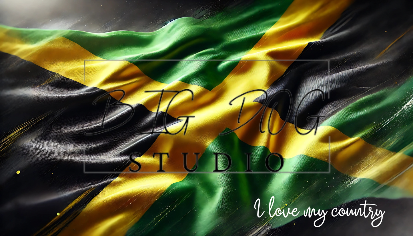 Ceramic Mug Featuring Artwork of the "I love my country" Jamaican Flag #2 – 11oz Glossy Design