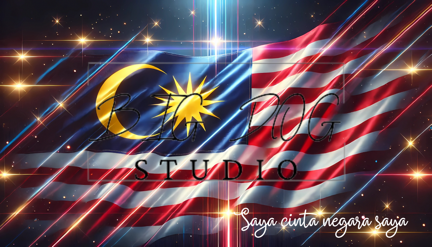 Ceramic Mug Featuring Artwork of the "Saya cinta negara saya" Malaysian Flag #1 – 11oz Glossy Design