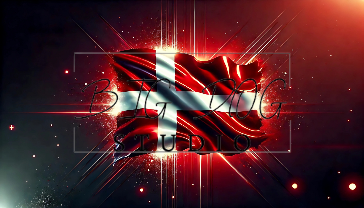 Ceramic Mug Featuring Artwork of the Danish Flag #1 – 11oz Glossy Design
