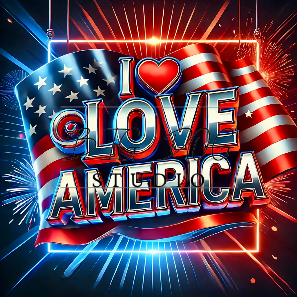 Ceramic Mug Featuring Artwork of I love America #1 – 11oz Glossy Design