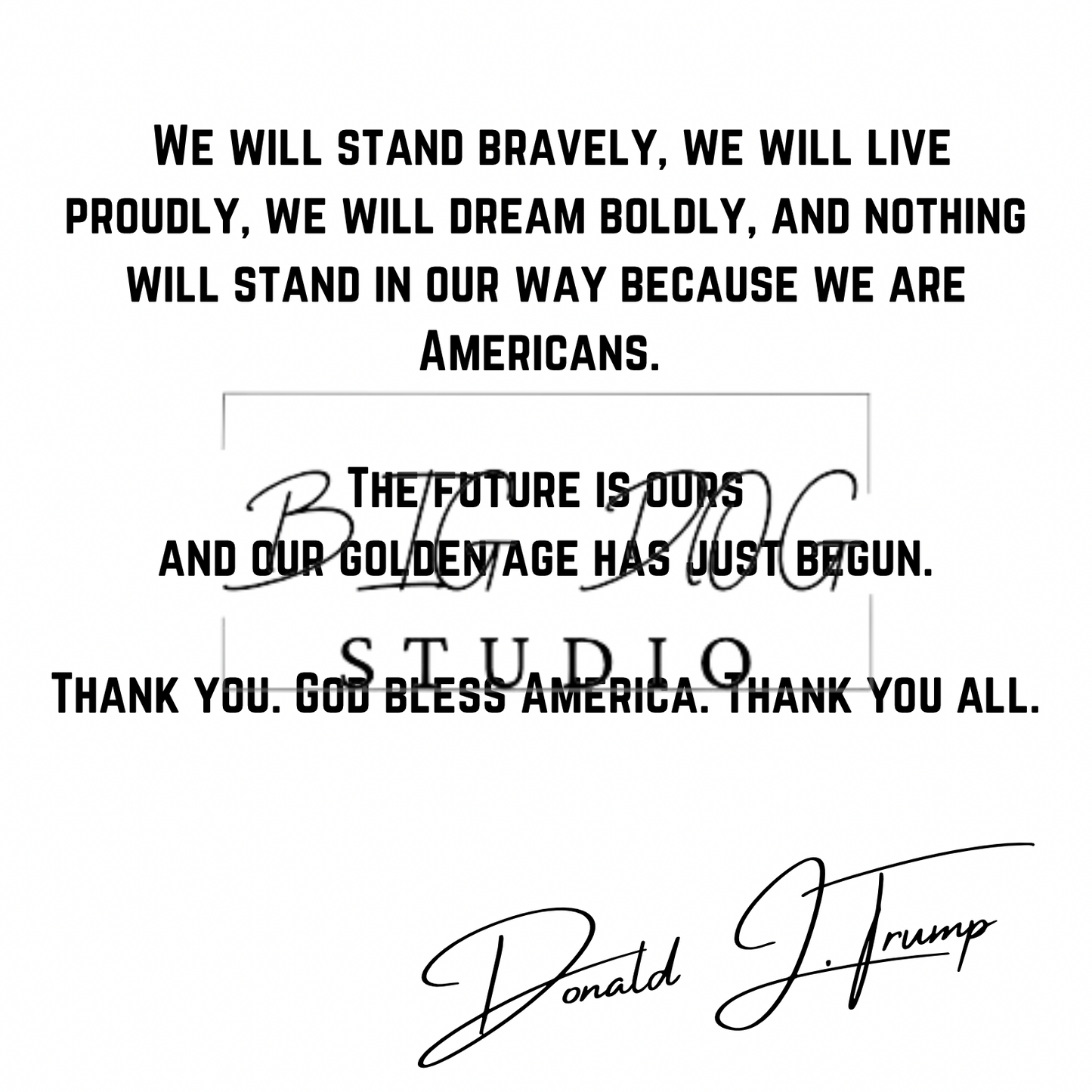 Ceramic Mug Featuring Artwork of Donald Trump's Inauguration Speech #2 – 11oz Glossy Design