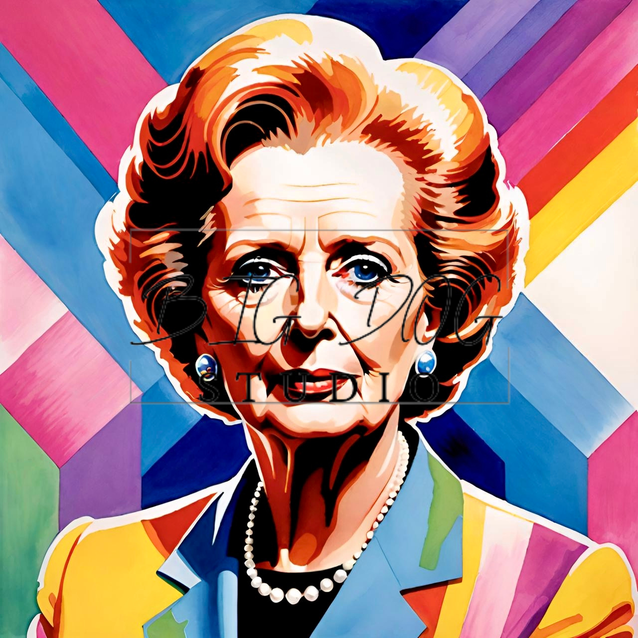 Ceramic Mug Featuring Artwork of Margaret Thatcher and famous quote #1 – 11oz Glossy Design