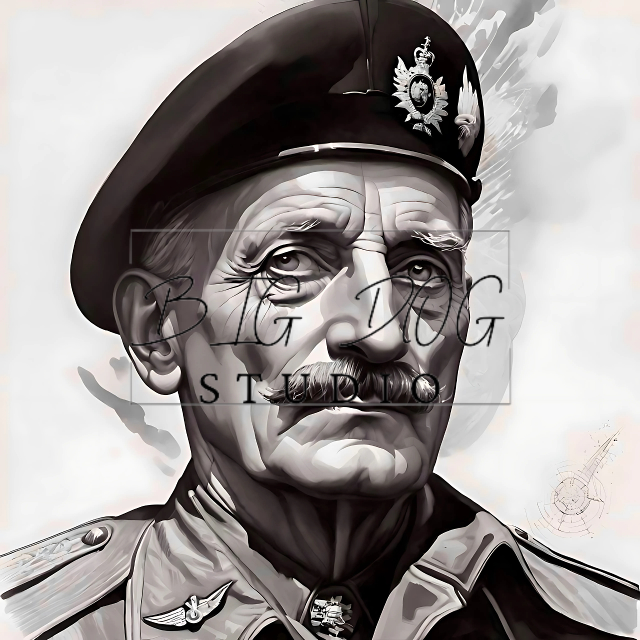 Ceramic Mug Featuring Artwork of Field Marshal Bernard Law Montgomery and famous quote #1 – 11oz Glossy Design