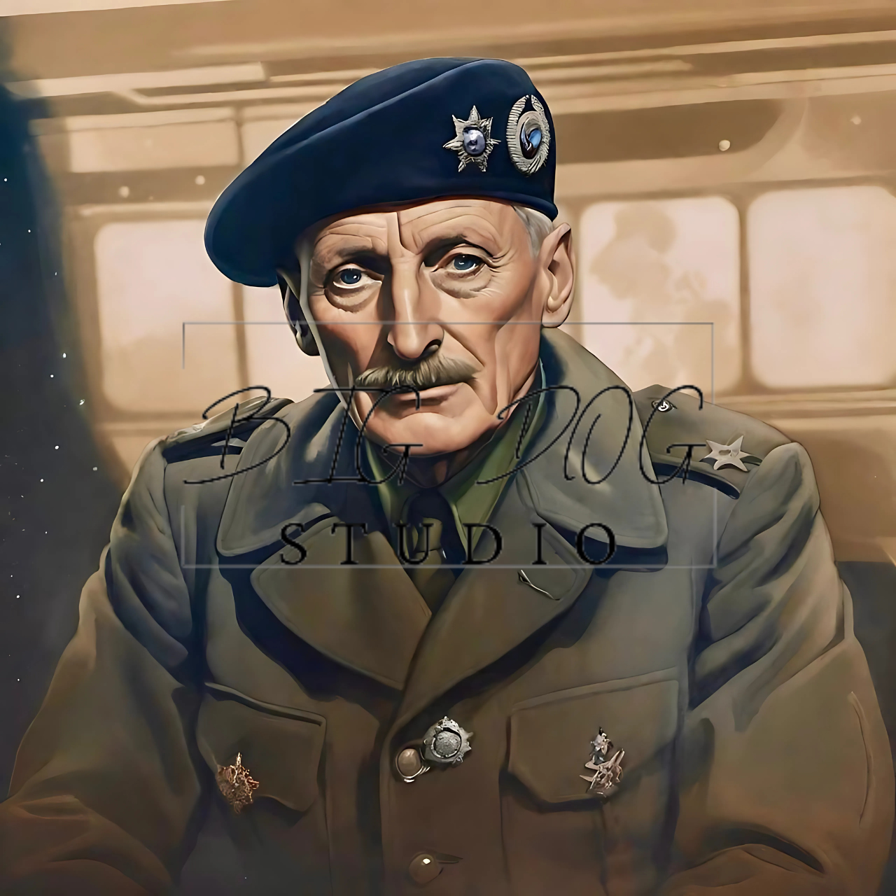 Ceramic Mug Featuring Artwork of Field Marshal Bernard Law Montgomery and famous quote #2 – 11oz Glossy Design