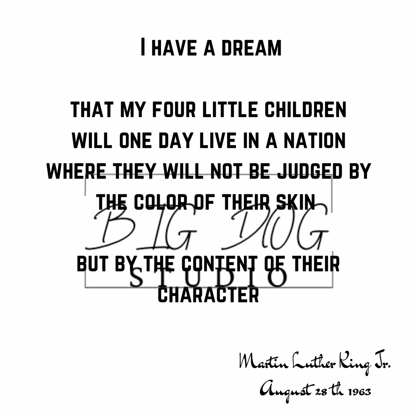 Ceramic Mug Featuring Artwork of Martin Luther King Jr. and famous quote #1 – 11oz Glossy Design