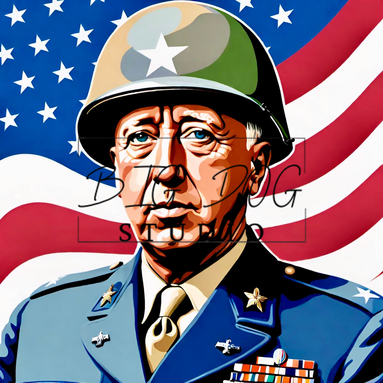 Ceramic Mug Featuring Artwork of George S. Patton and famous quote #1 – 11oz Glossy Design
