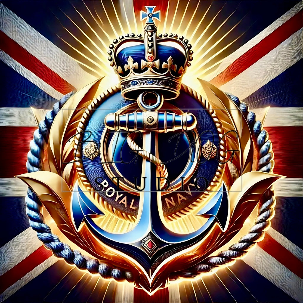Ceramic Mug Featuring Artwork of the Royal Navy Insignia – 11oz Glossy Design