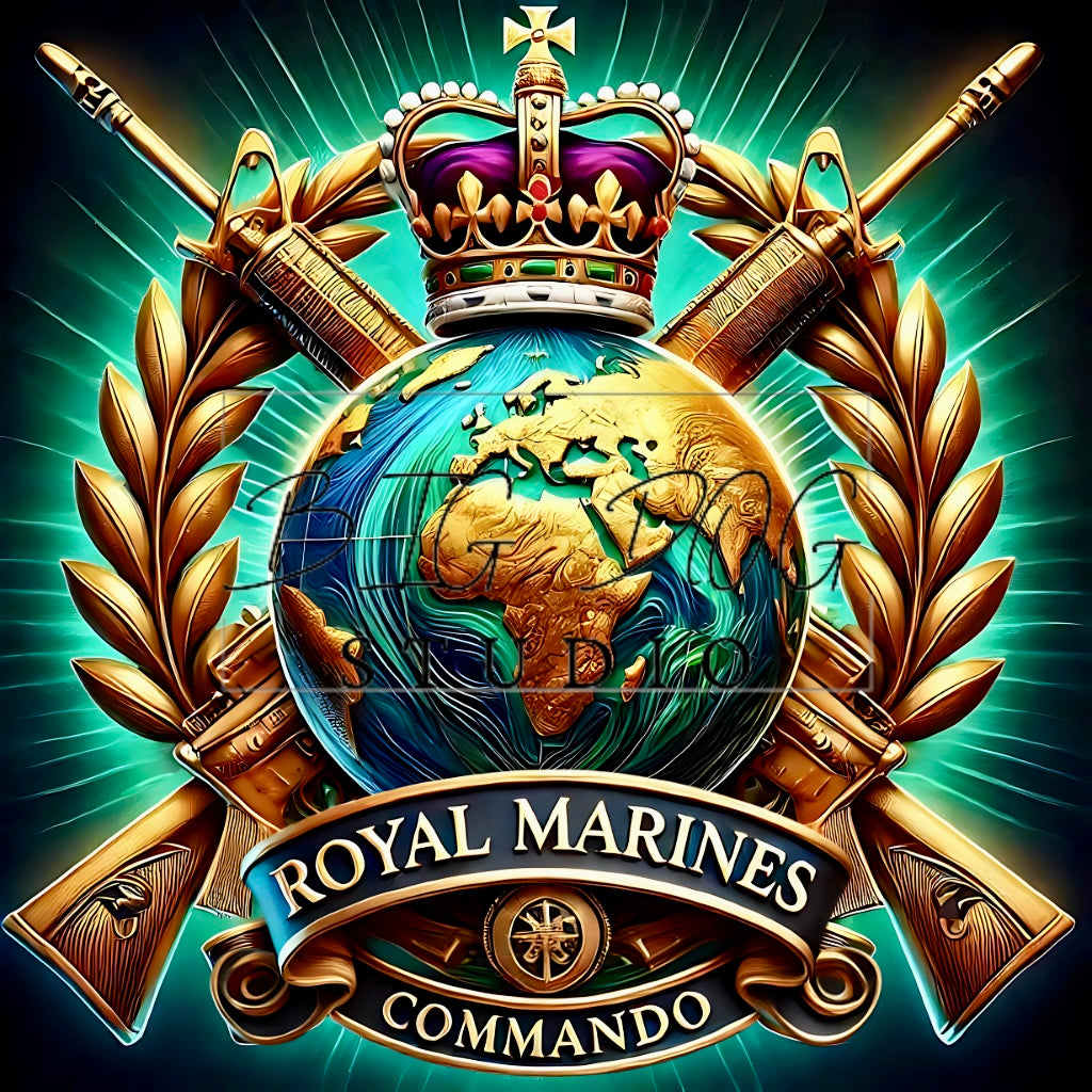 Ceramic Mug Featuring Artwork of the Royal Marines Commando Insignia – 11oz Glossy Design
