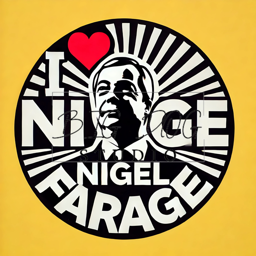 Ceramic Mug Featuring Artwork of Nigel Farage #12 – 11oz Glossy Design