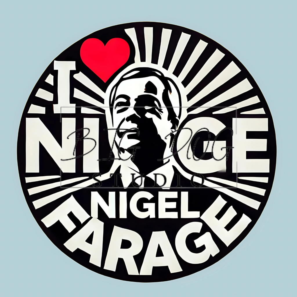 Ceramic Mug Featuring Artwork of Nigel Farage #13 – 11oz Glossy Design