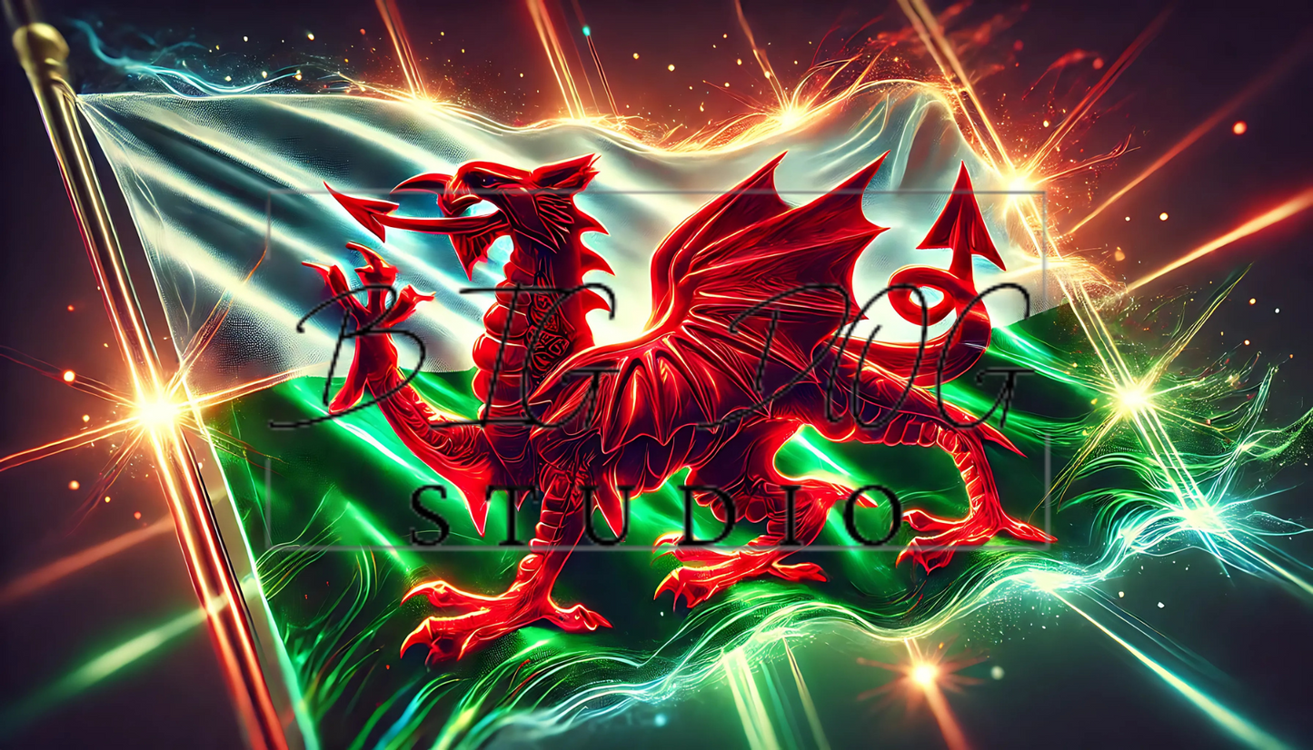 Ceramic Mug Featuring Artwork of the Welsh Flag #1 – 11oz Glossy Design