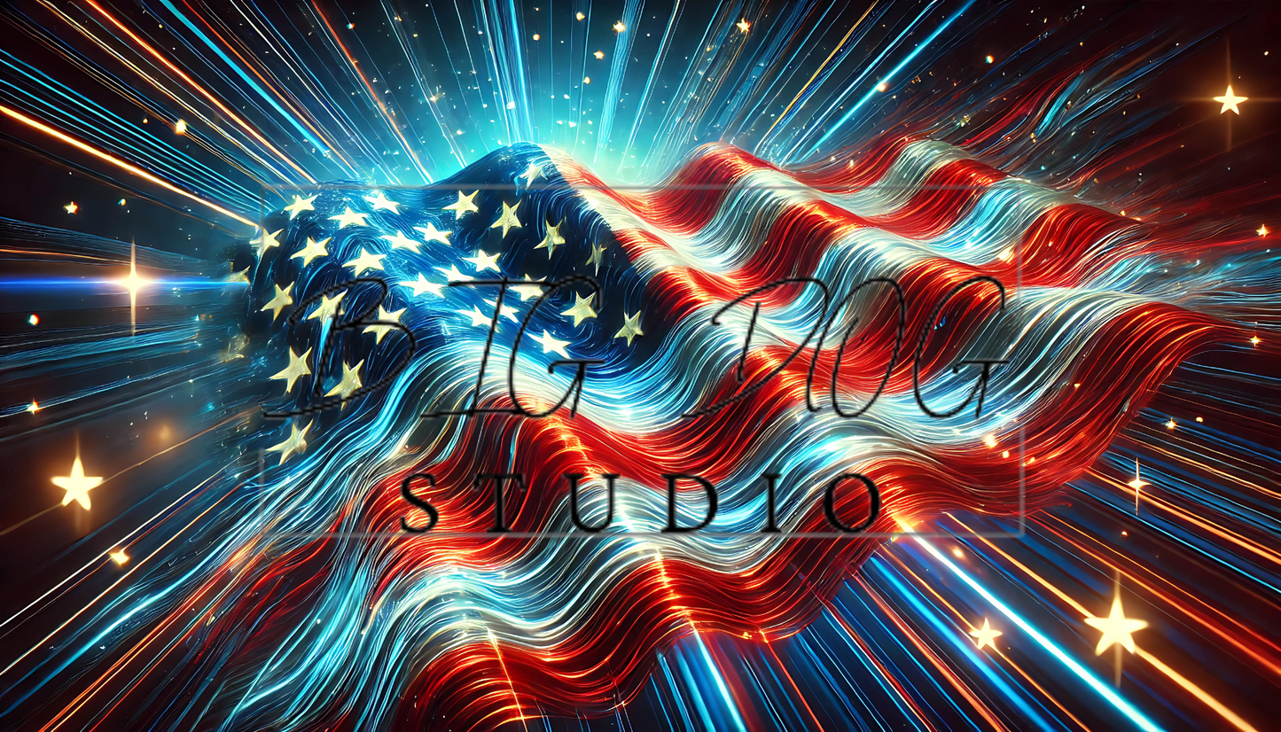 Ceramic Mug Featuring Artwork of the American Flag #3 – 11oz Glossy Design