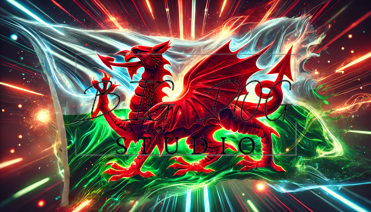 Ceramic Mug Featuring Artwork of the Welsh Flag #3 – 11oz Glossy Design
