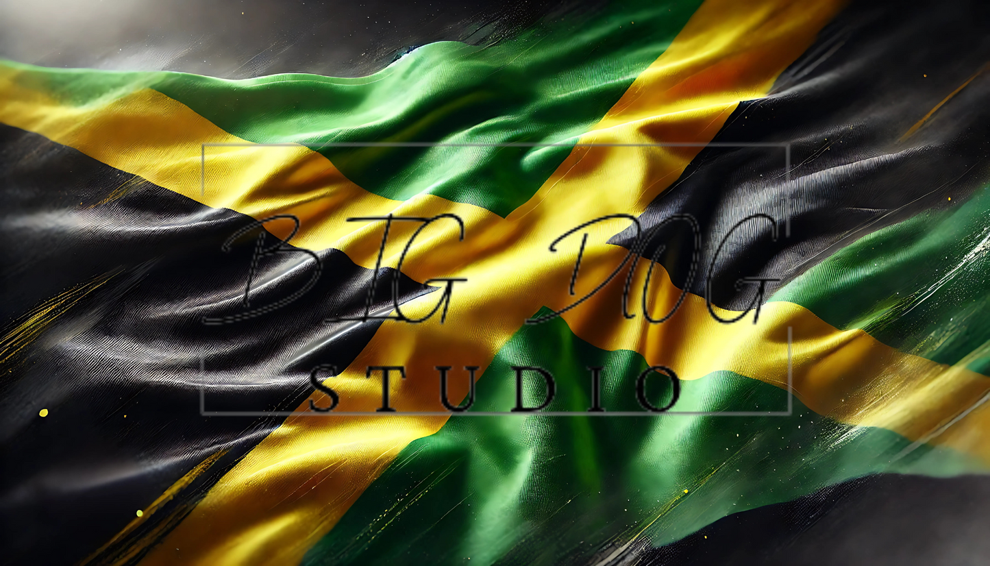 Ceramic Mug Featuring Artwork of the Jamaican Flag #1 – 11oz Glossy Design