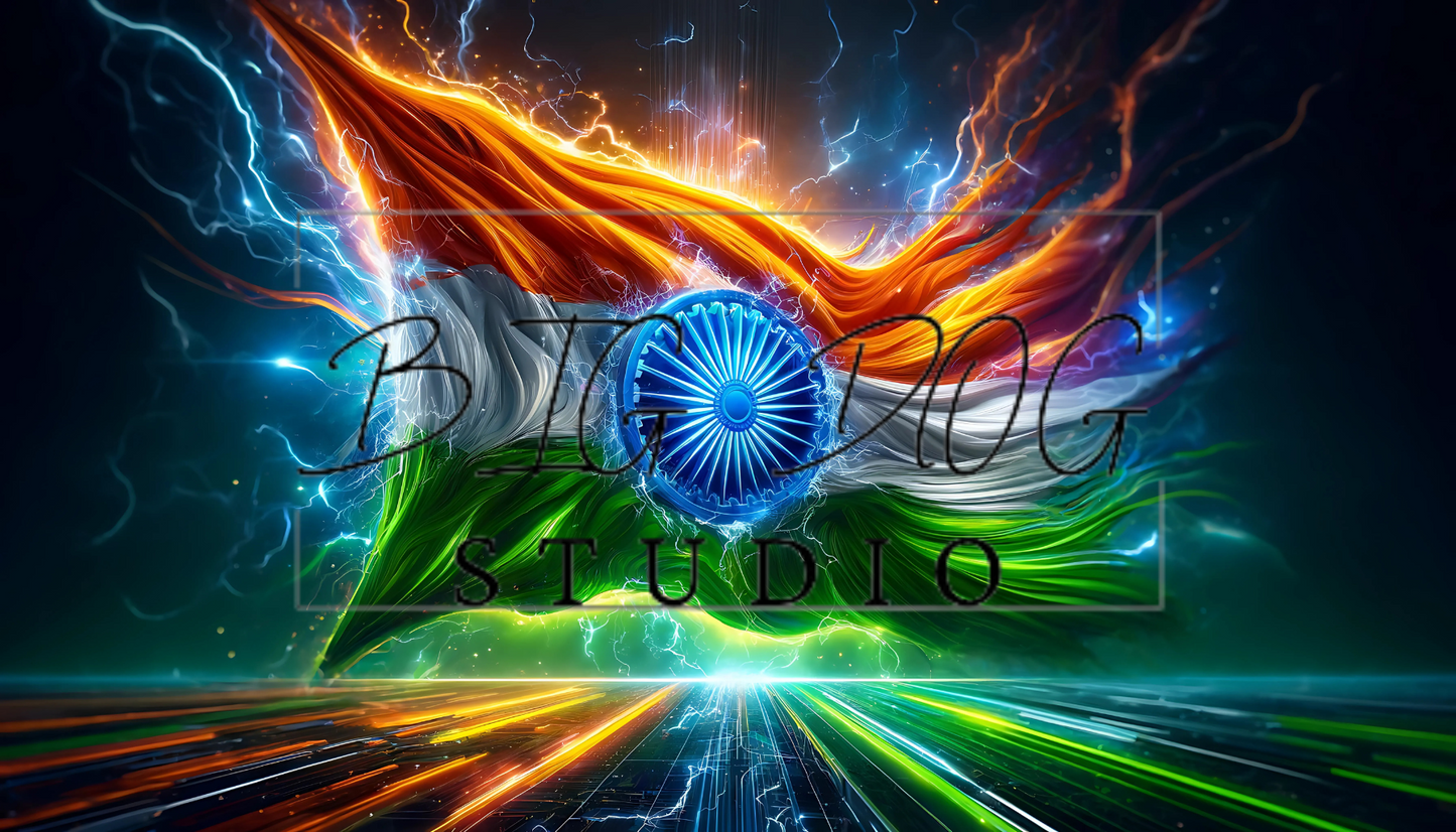 Ceramic Mug Featuring Artwork of the Indian Flag #3 – 11oz Glossy Design