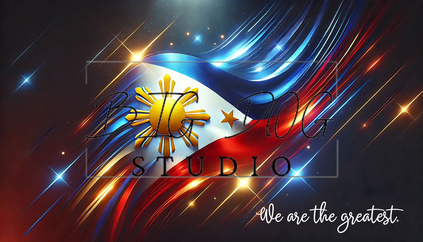 Ceramic Mug Featuring Artwork of the "We are the greatest" Philippines Flag #2 – 11oz Glossy Design
