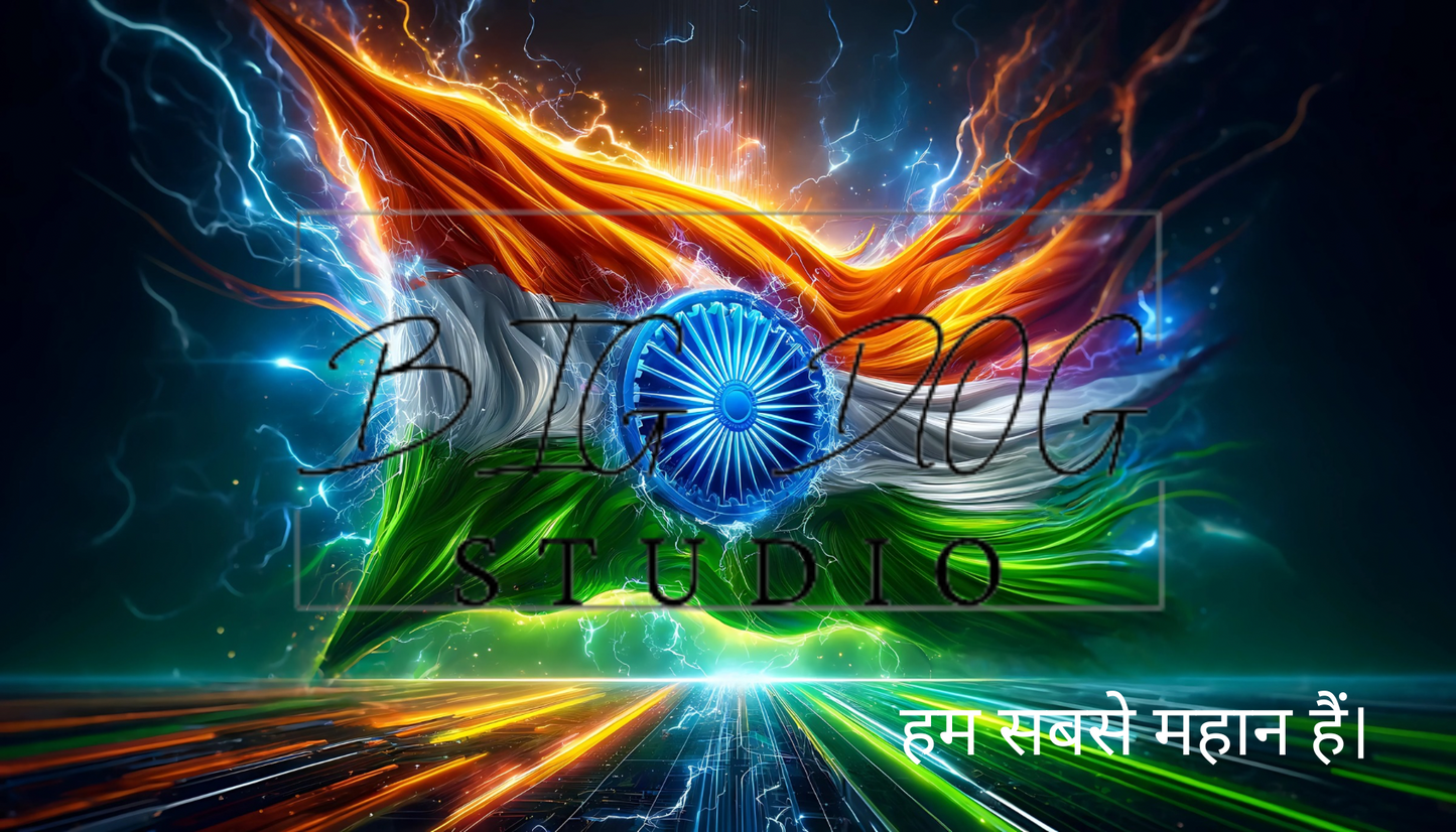 Ceramic Mug Featuring Artwork of the "हम सबसे महान हैं।" Indian Flag #1 – 11oz Glossy Design