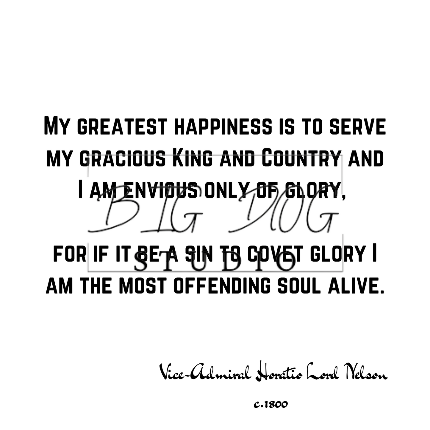 Ceramic Mug Featuring Artwork of Vice-Admiral Horatio Lord Nelson and famous quote #2 – 11oz Glossy Design