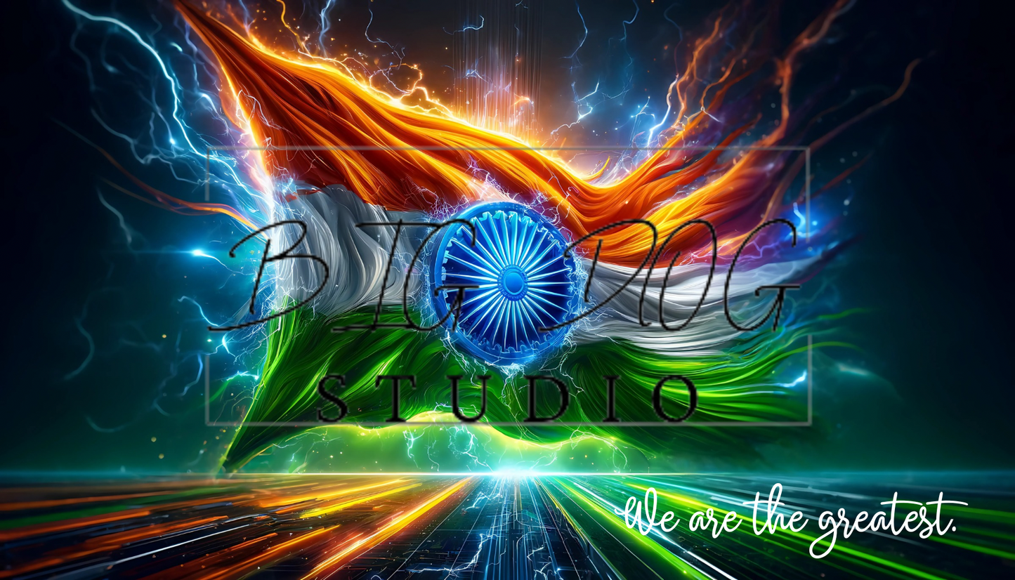 Ceramic Mug Featuring Artwork of the "We are the greatest" Indian Flag #2  – 11oz Glossy Design